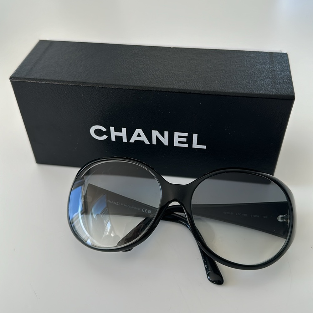 CHANEL Blue Tinted Sunglasses